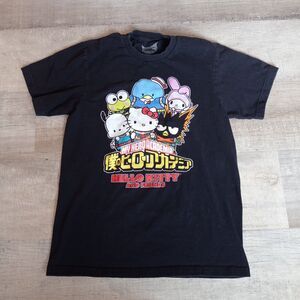 My Hero Academia Anime Hello Kitty And Friends Sanrio Black T-Shirt Size S